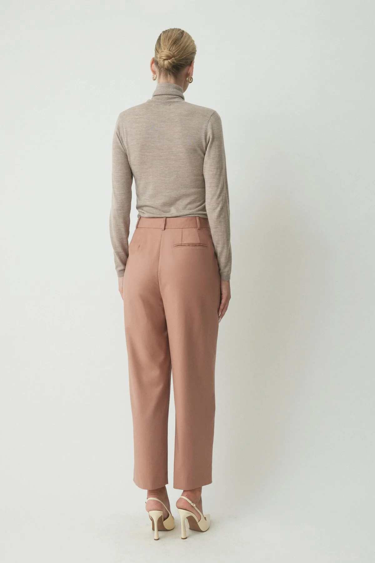 Adelena Wool Suit Pant - Dusty Pink - Image 4