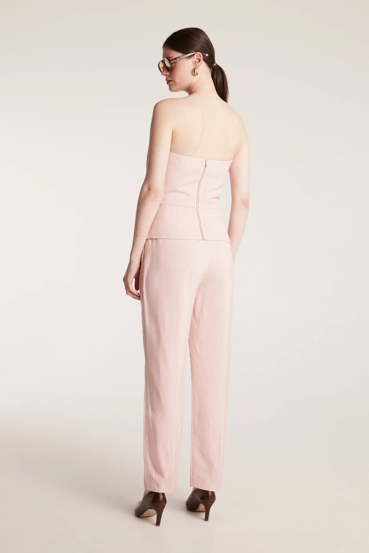 Alba Linen Bodice - Pale Pink - Image 4