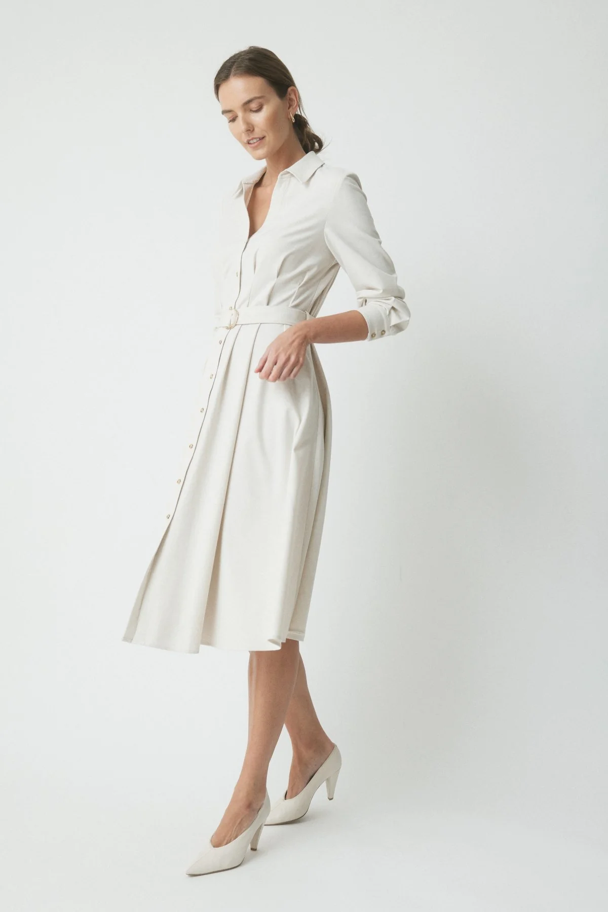 Alex Shirt Dress - Ecru - Image 3