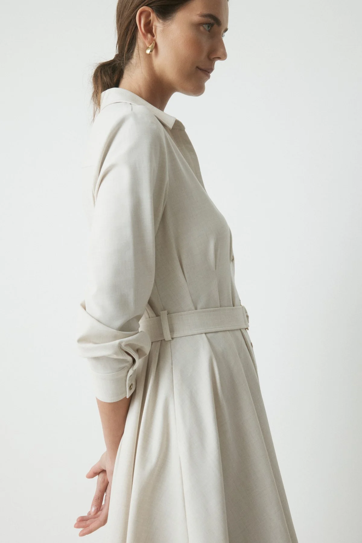 Alex Shirt Dress - Ecru - Image 5