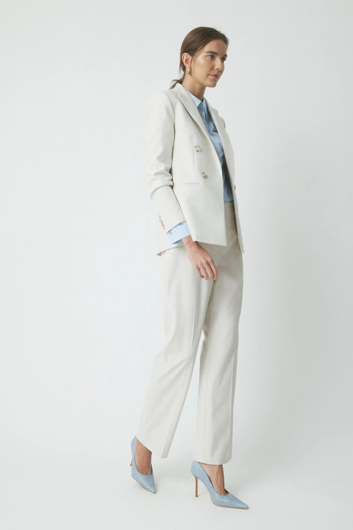 Alex Suit Jacket - Ecru - Image 3