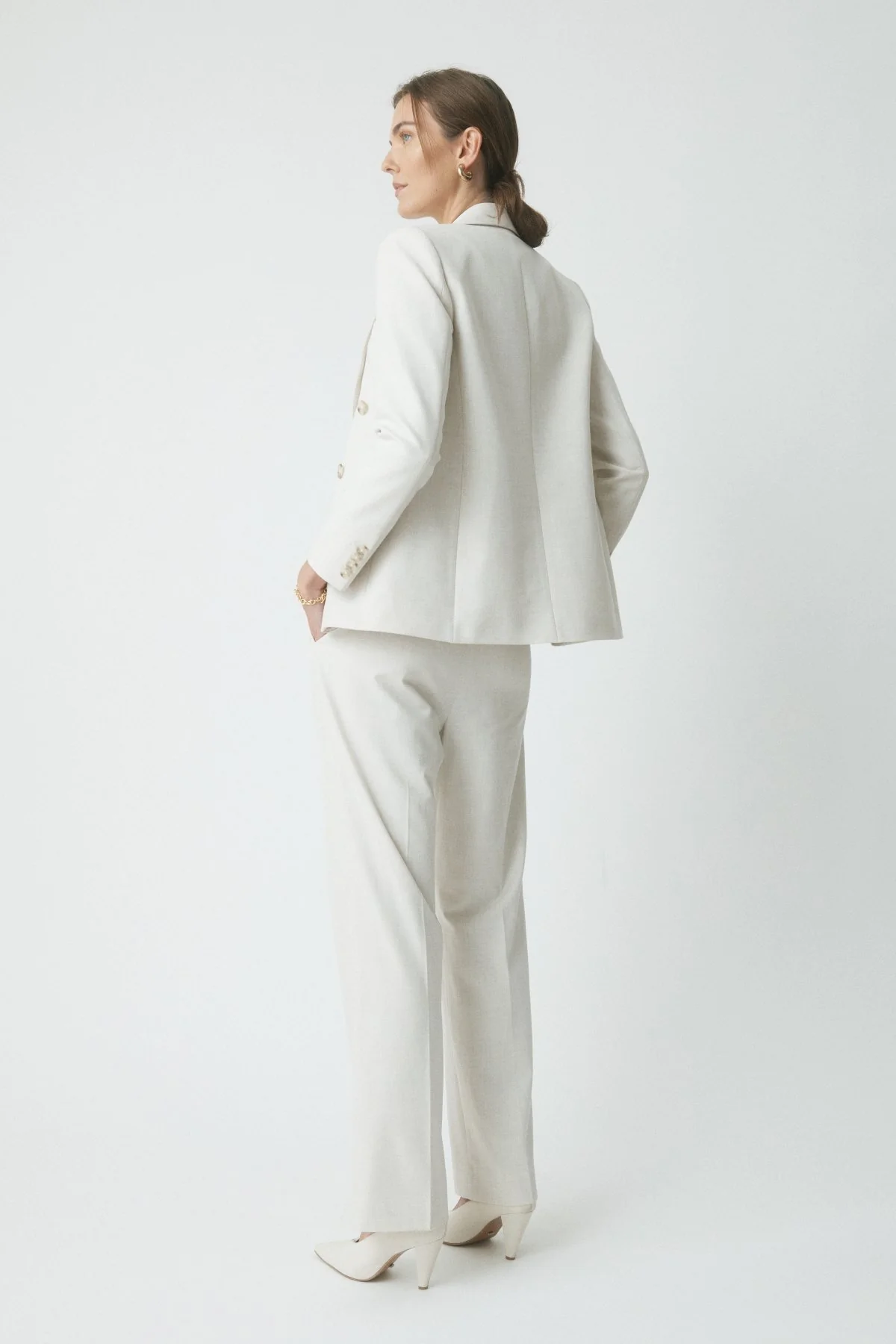 Alex Suit Pant - Ecru - Image 4
