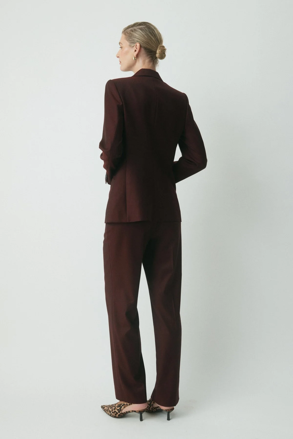 Alto Wool Suit Jacket - Bordeaux - Image 4