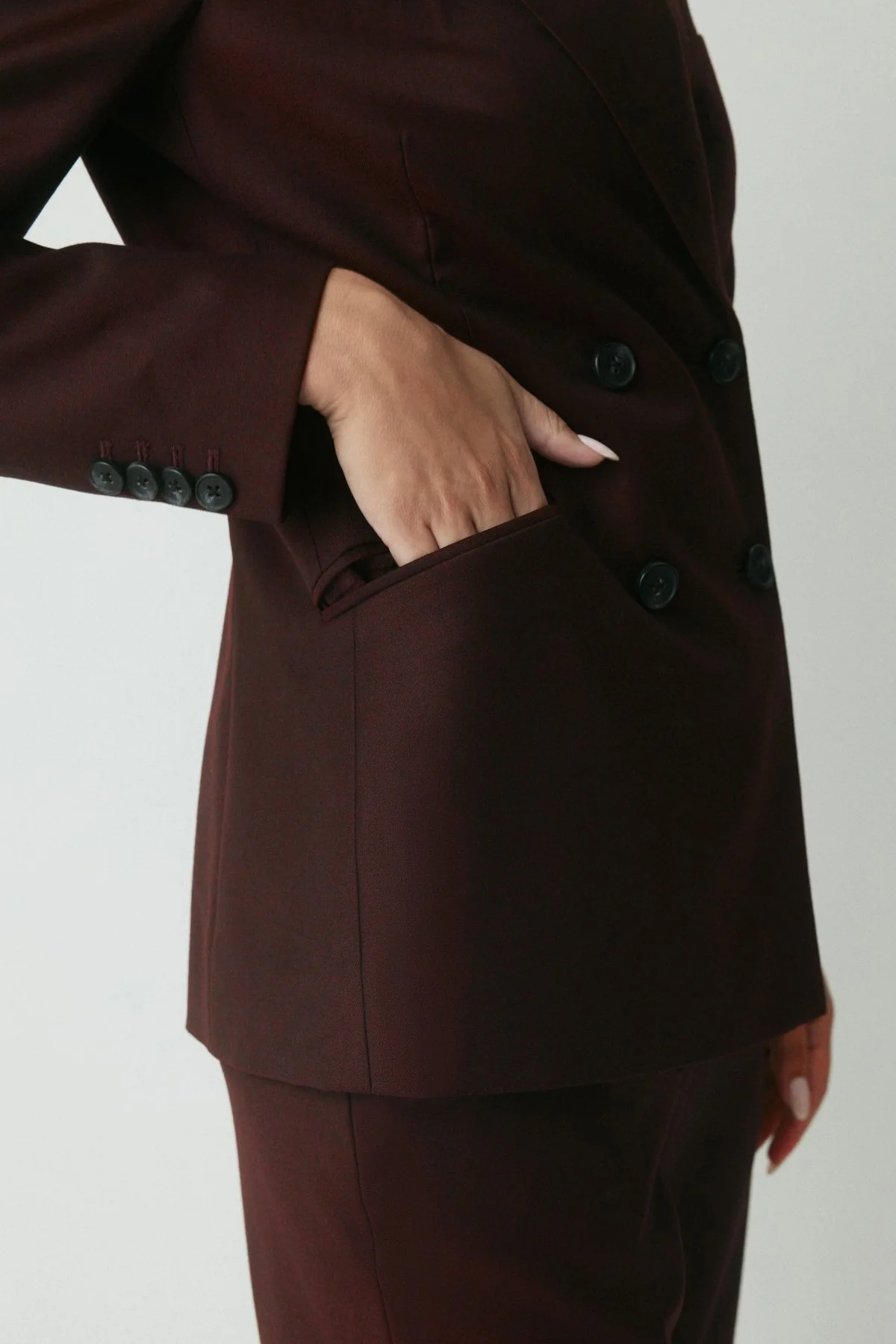 Alto Wool Suit Jacket - Bordeaux - Image 5
