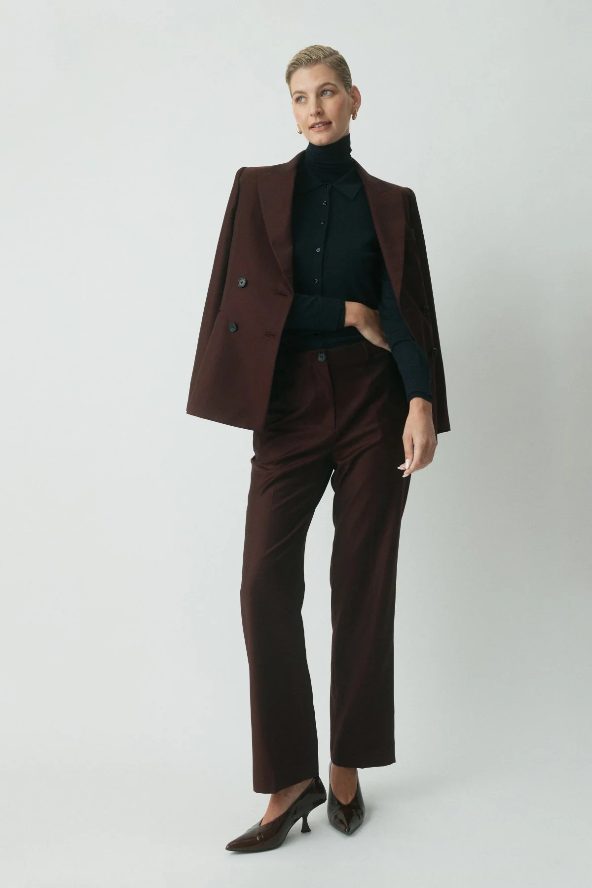 Alto Wool Suit Pant - Bordeaux