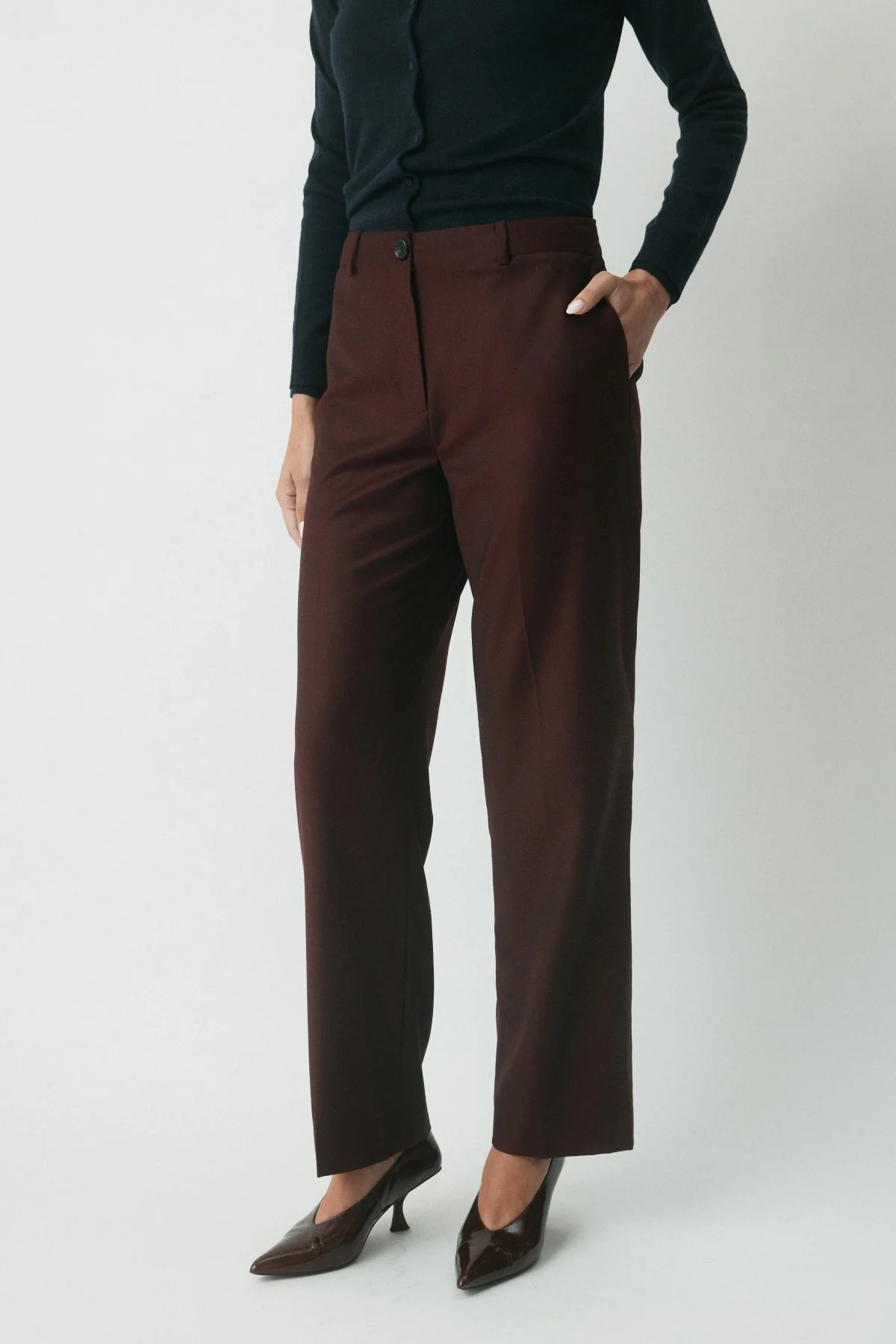 Alto Wool Suit Pant - Bordeaux - Image 2