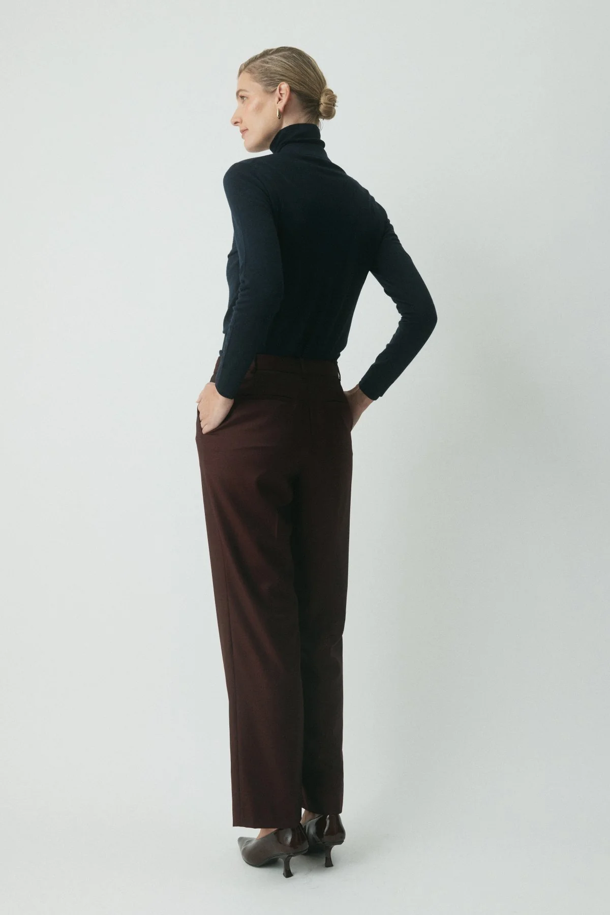 Alto Wool Suit Pant - Bordeaux - Image 3