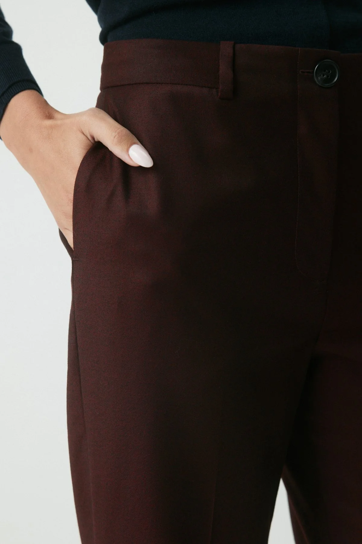 Alto Wool Suit Pant - Bordeaux - Image 5