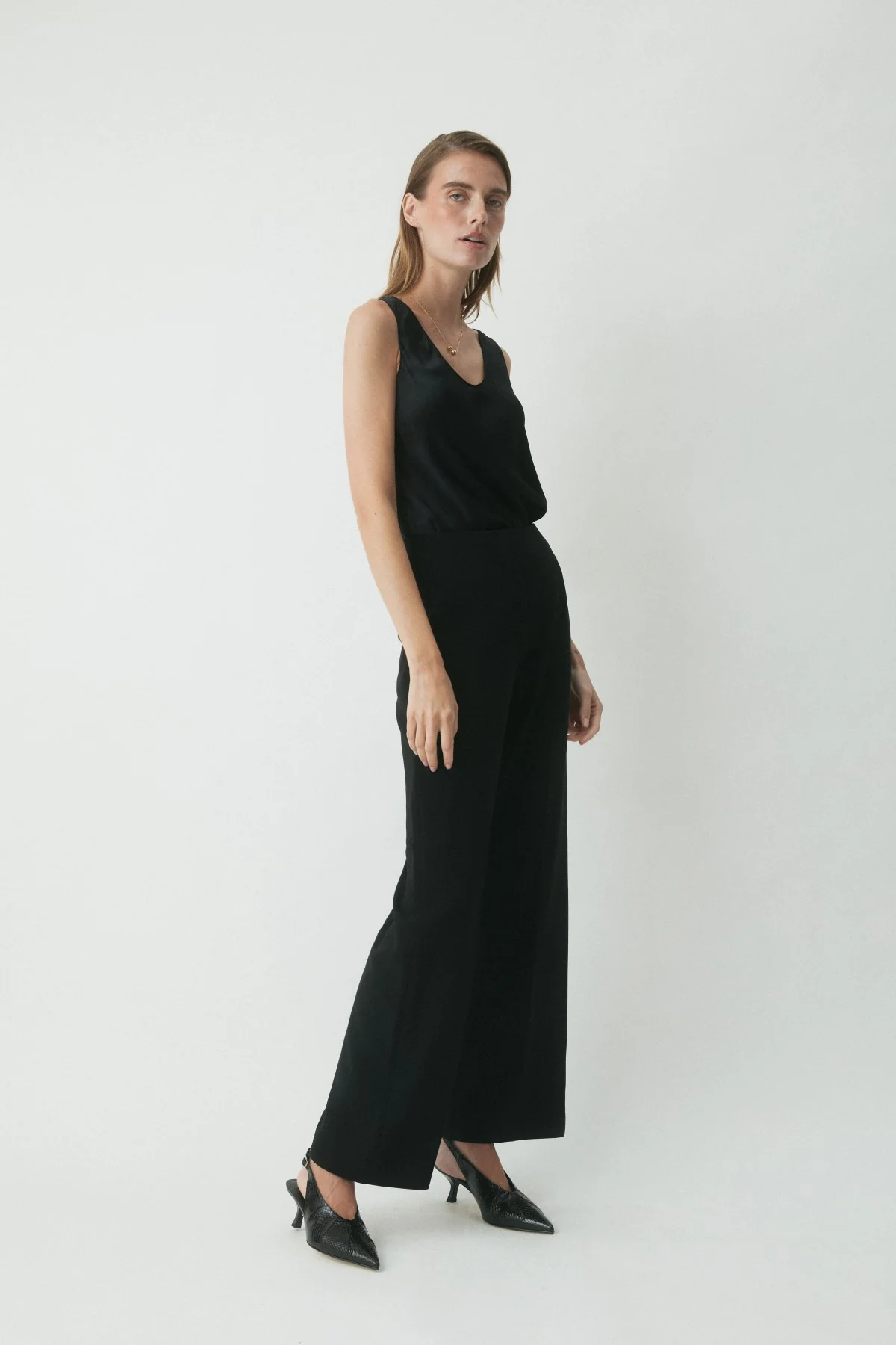 Arlowe Silk Camisole - Black - Image 3