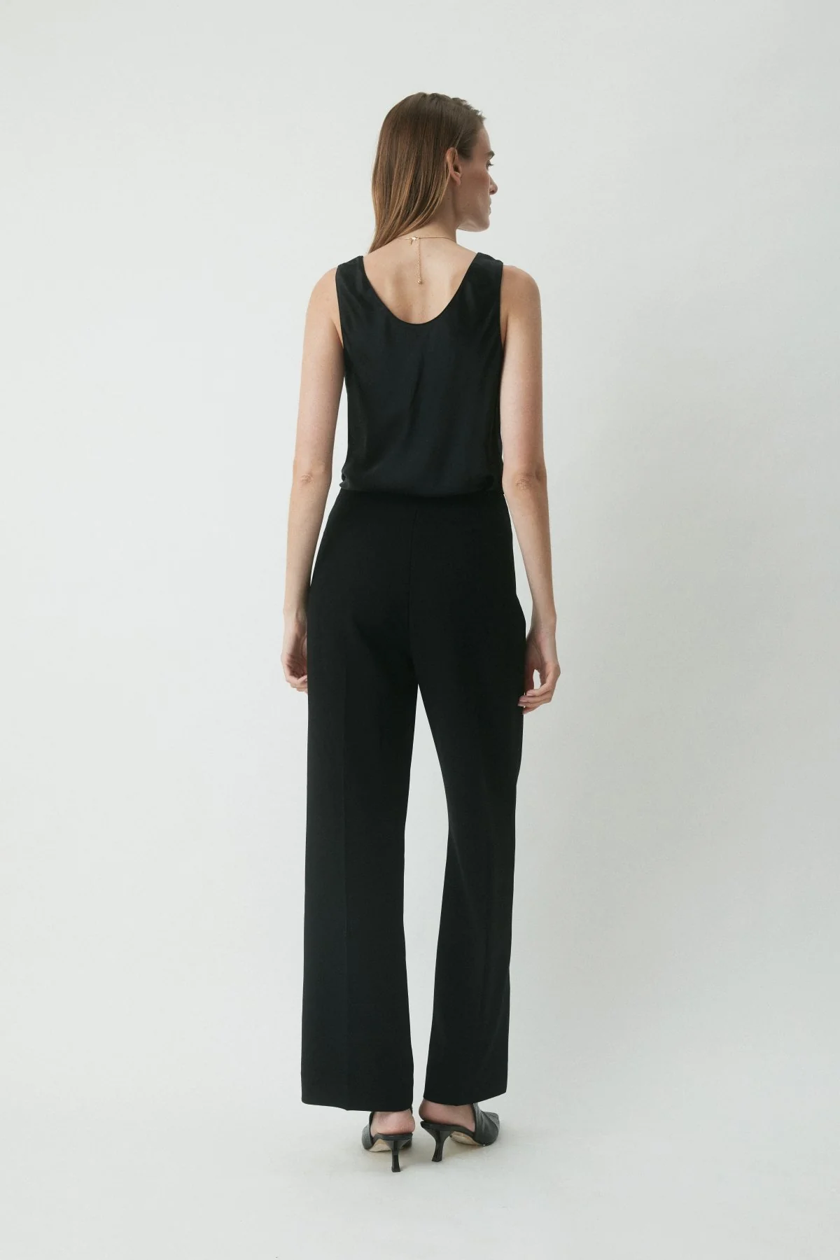 Arlowe Silk Camisole - Black - Image 4