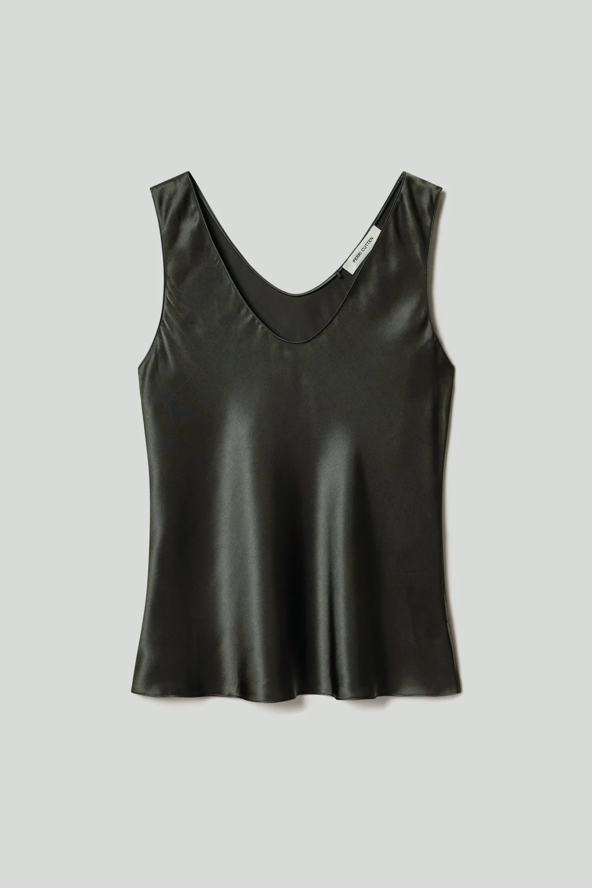 Arlowe Silk Camisole - Dark Olive - Image 6