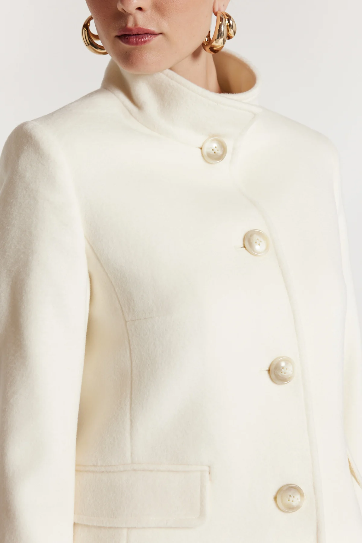 Aspen Wool Coat - Winter White - Image 2