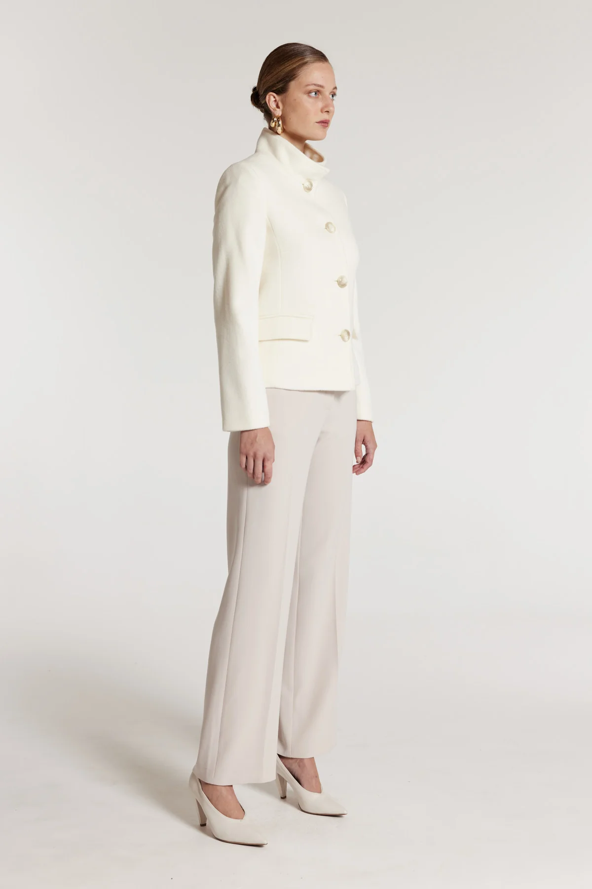 Aspen Wool Coat - Winter White - Image 4