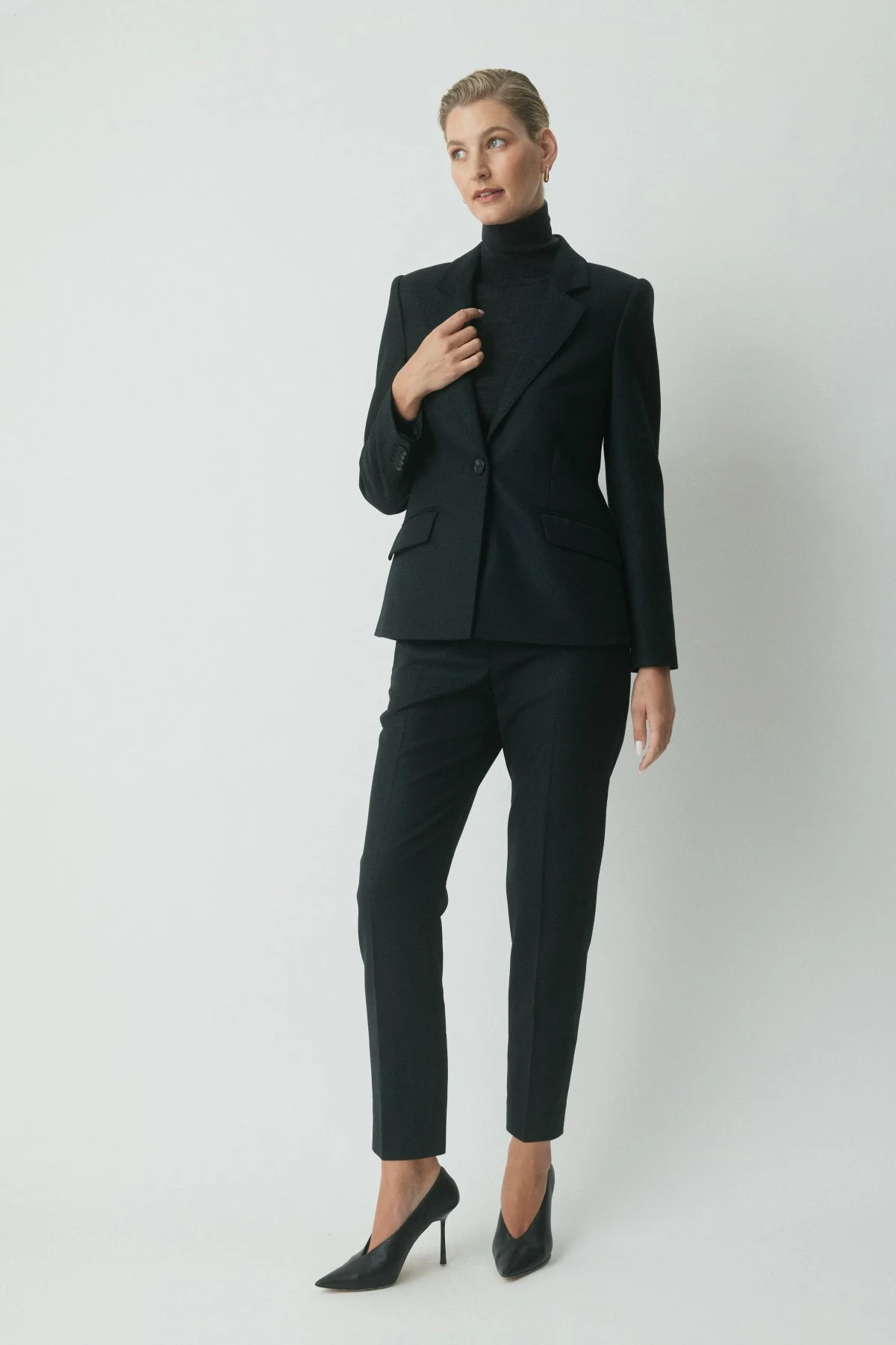 Asta Wool Suit Jacket - Moss Check