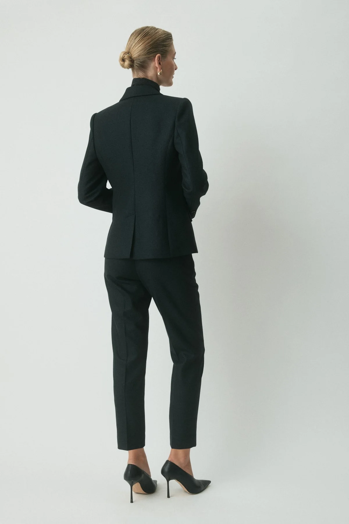 Asta Wool Suit Jacket - Moss Check - Image 4