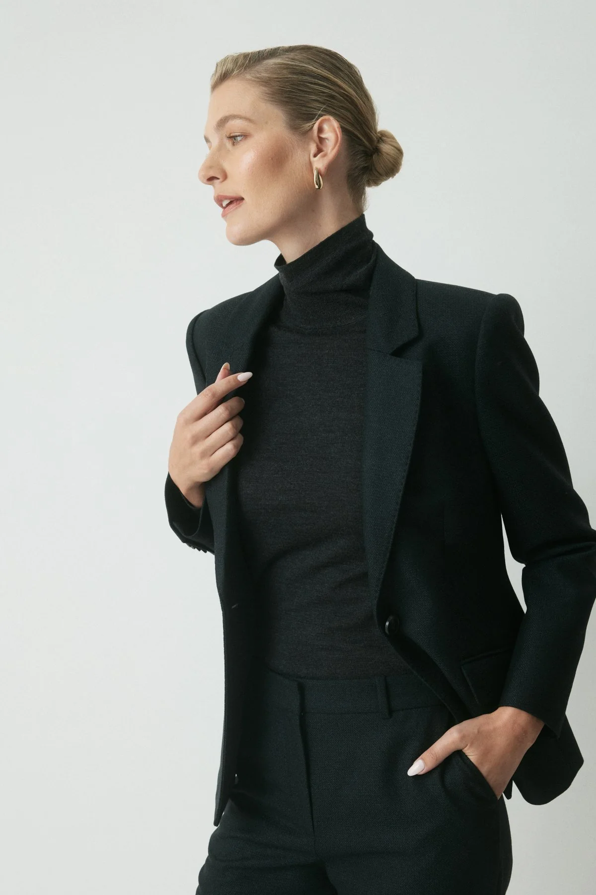 Asta Wool Suit Jacket - Moss Check - Image 5