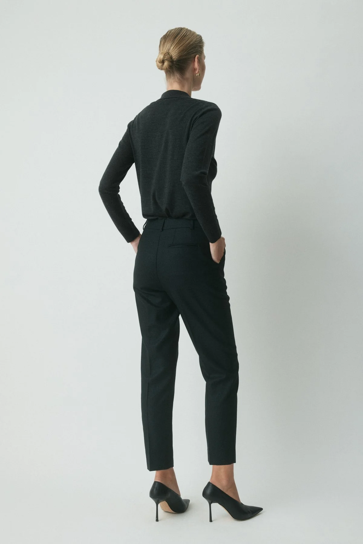 Asta Wool Suit Pant - Moss Check - Image 4