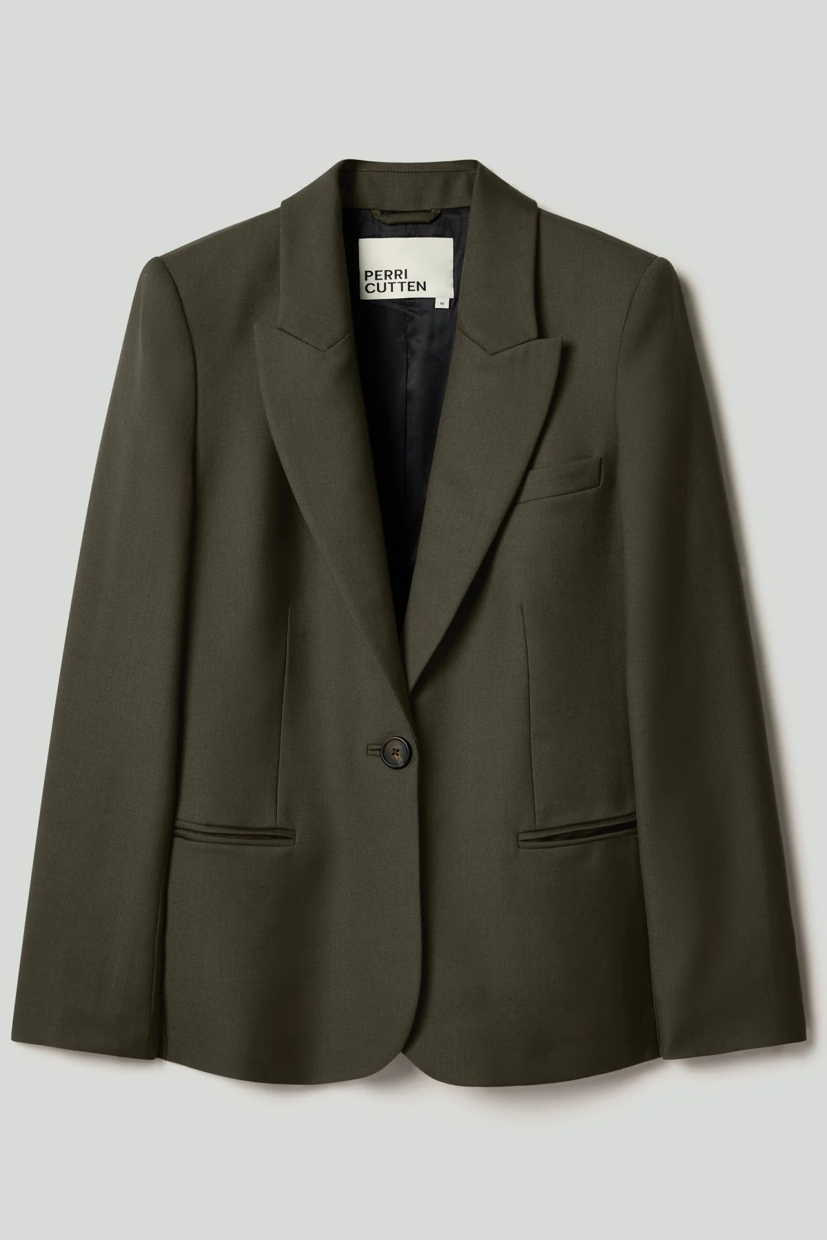 Astrid Wool Suit Jacket - Dark Olive - Image 6