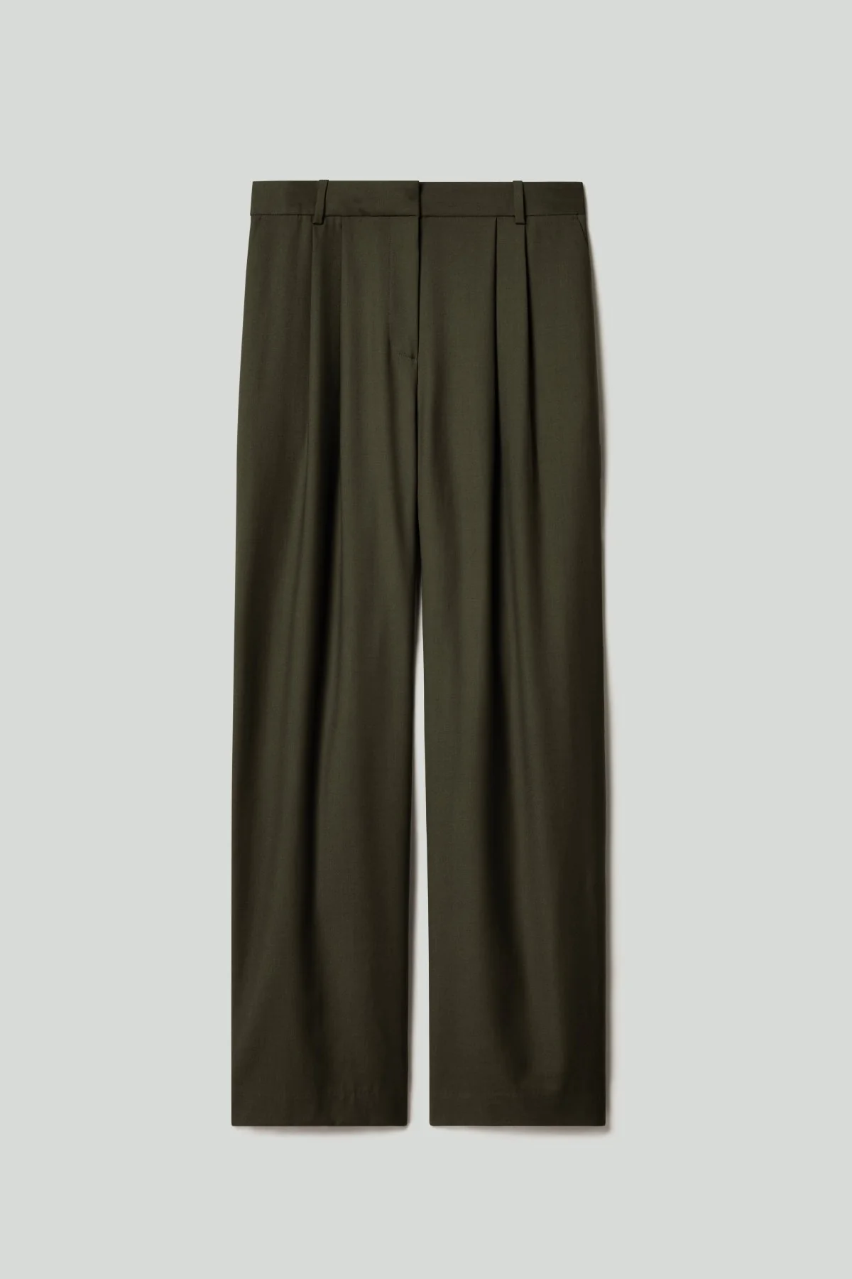 Astrid Wool Suit Pant - Dark Olive - Image 6