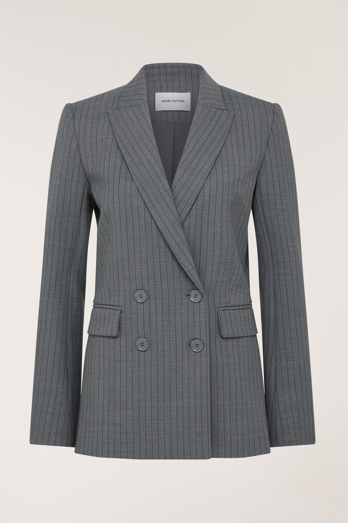 Ava Suit Jacket - Charcoal/Maroon - Image 4