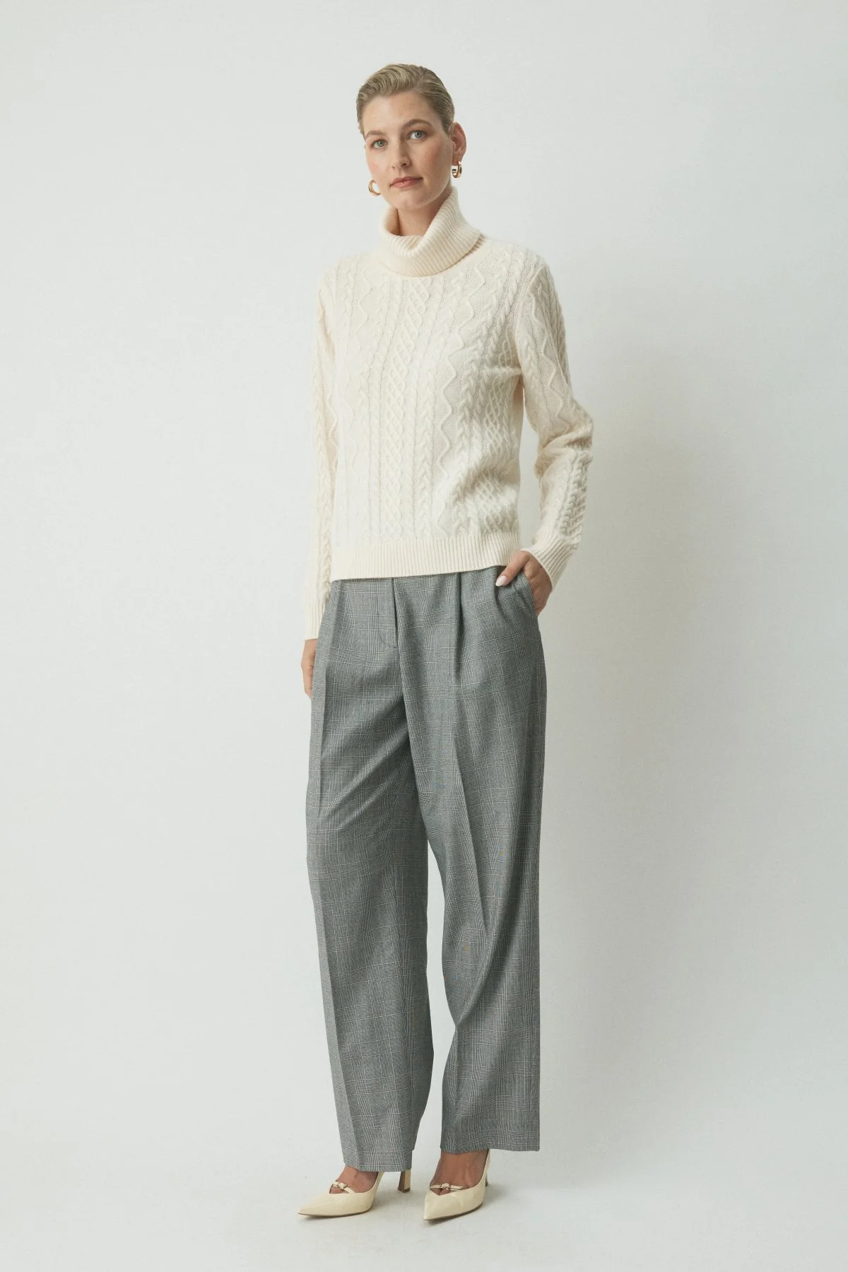 Bellamy Turtleneck Jumper - Ecru