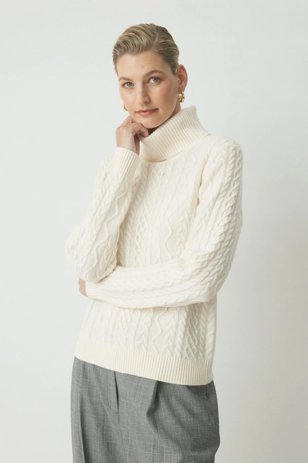 Bellamy Turtleneck Jumper - Ecru - Image 2