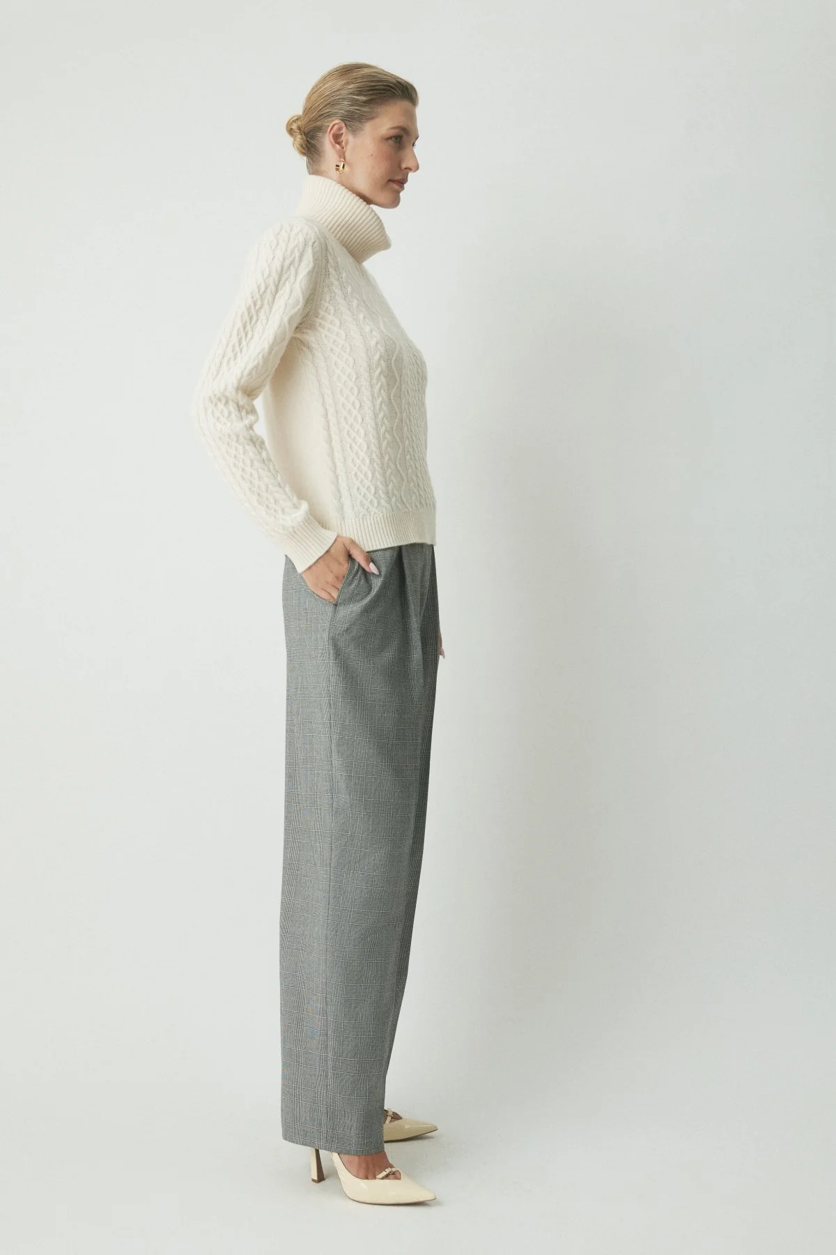 Bellamy Turtleneck Jumper - Ecru - Image 3