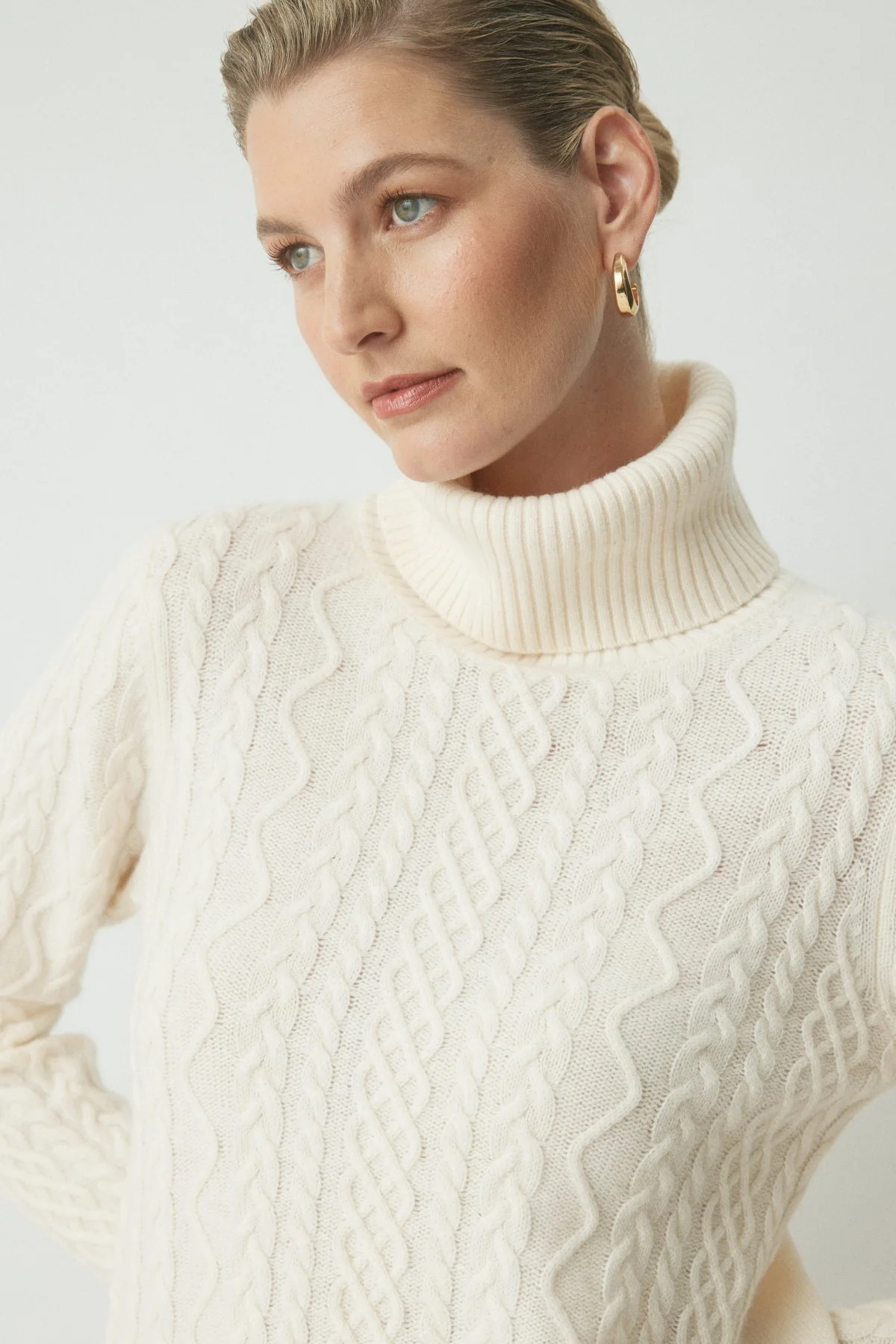Bellamy Turtleneck Jumper - Ecru - Image 5