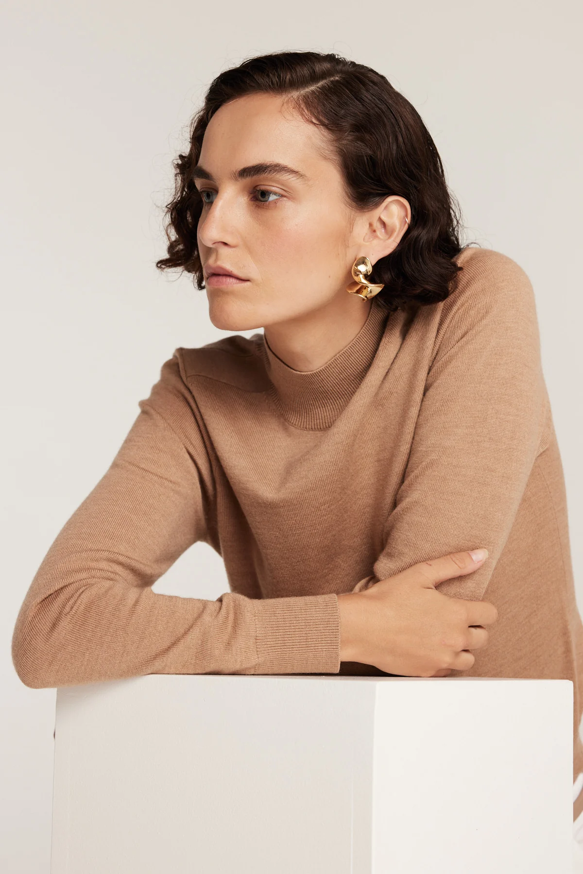 Merino Wool Jumper - Biscuit - Image 2