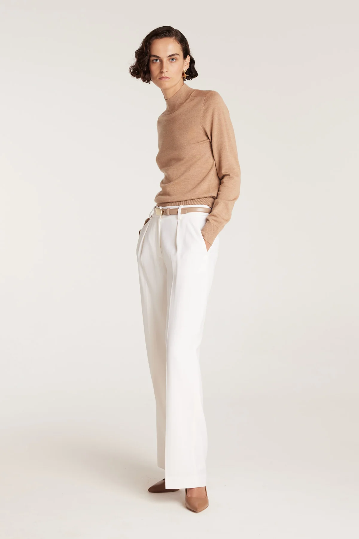 Merino Wool Jumper - Biscuit - Image 4