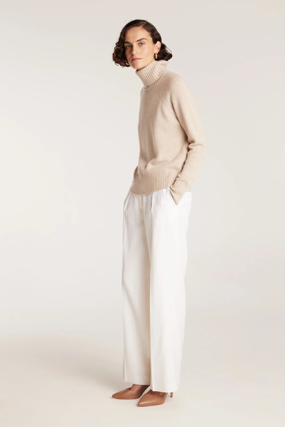 Cashmere Jumper - Biscuit - Image 4