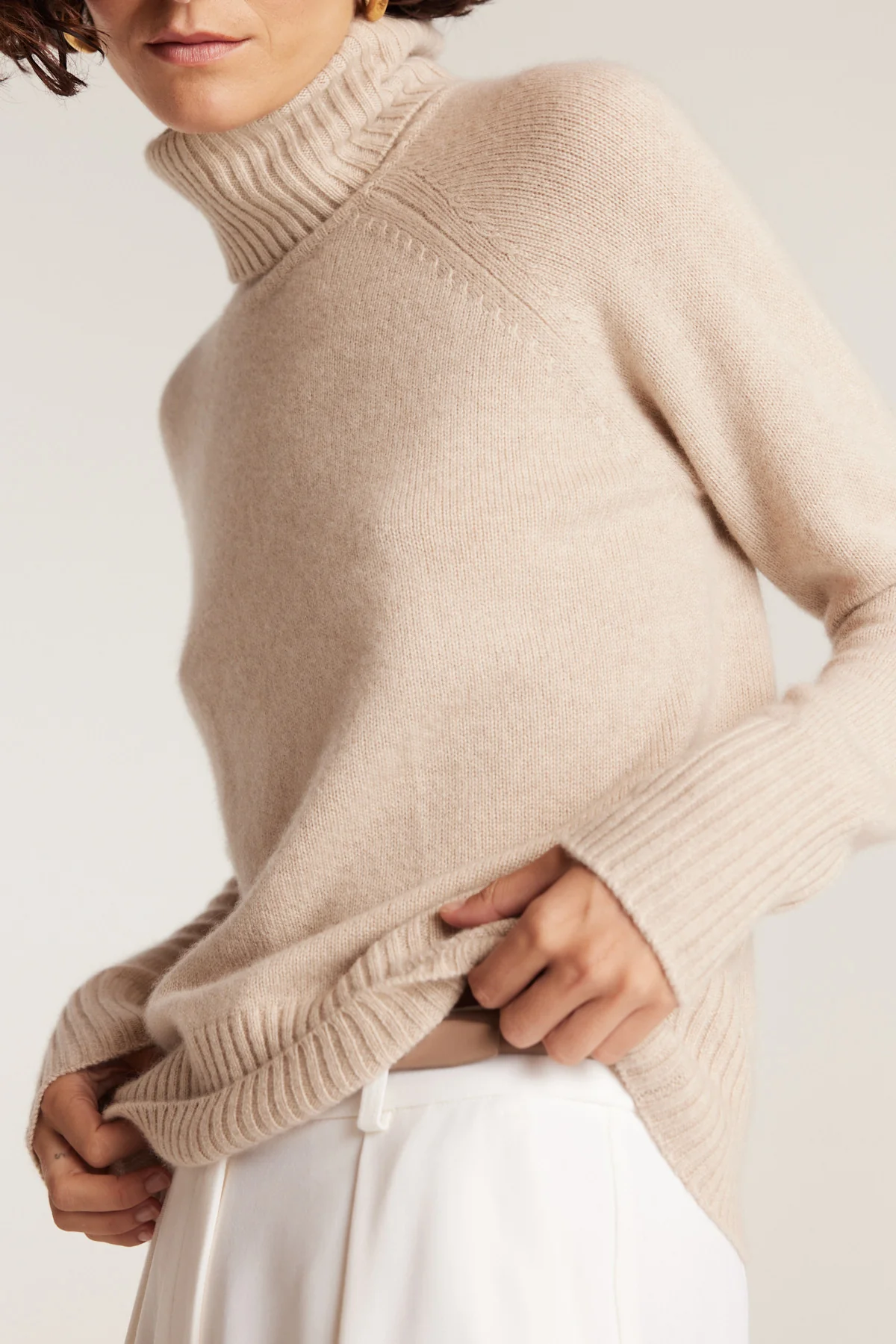 Cashmere Jumper - Biscuit - Image 6
