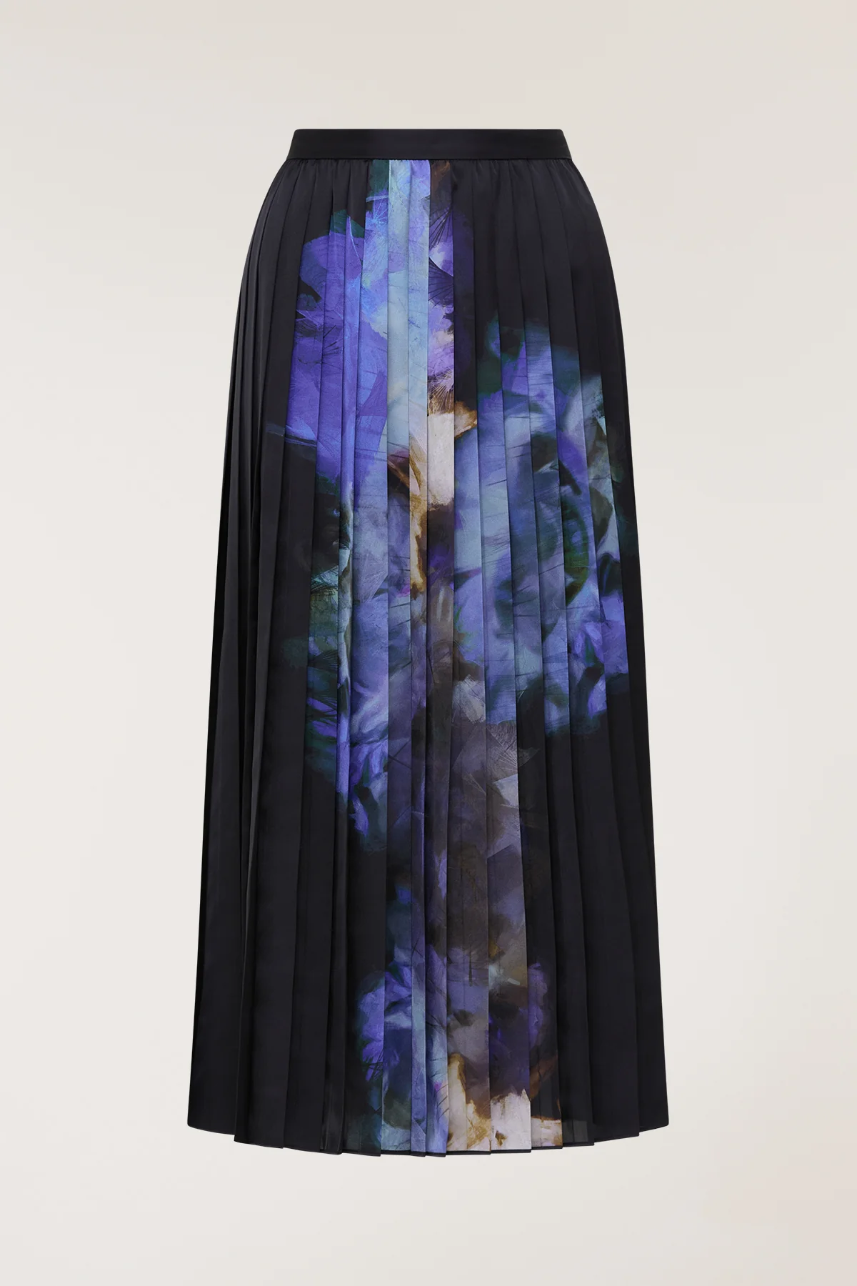 Bloom Pleat Skirt - Black/Indigo - Image 3