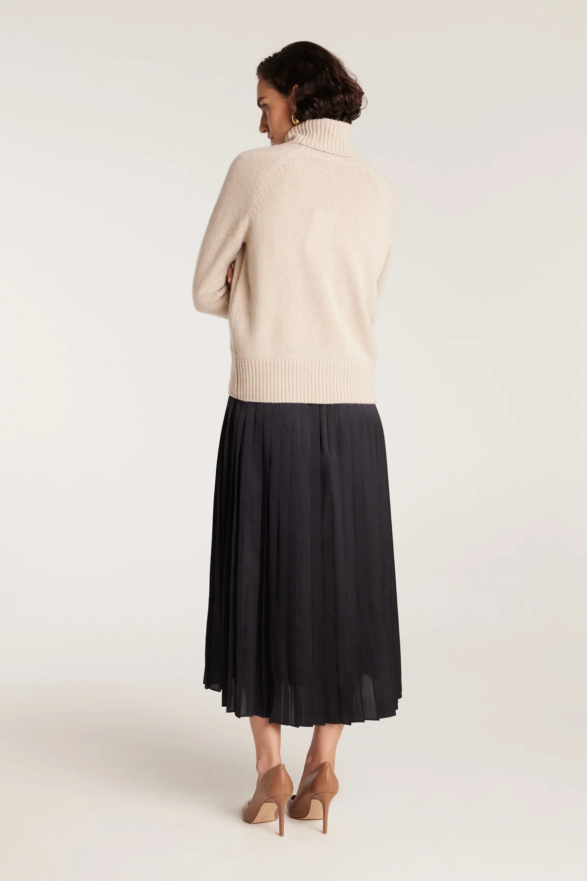 Bloom Pleat Skirt - Black/Indigo - Image 5
