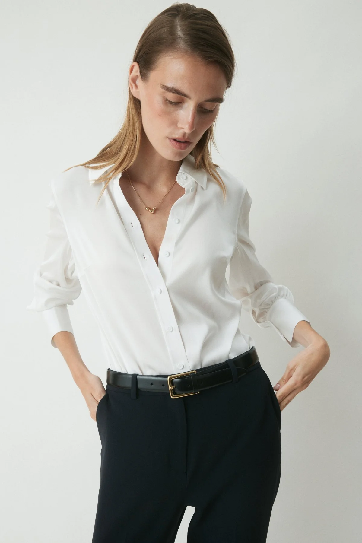 Blake Silk Shirt - Ivory - Image 5