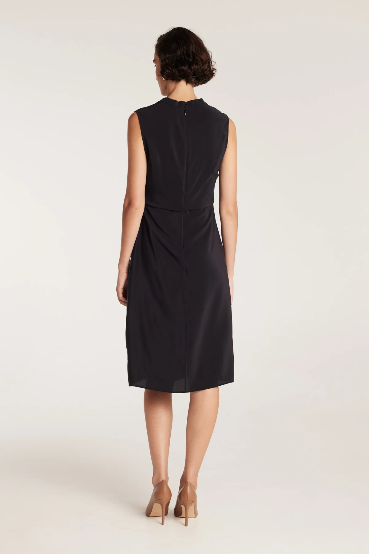 Bloom Silk Dress - Black/Indigo - Image 5