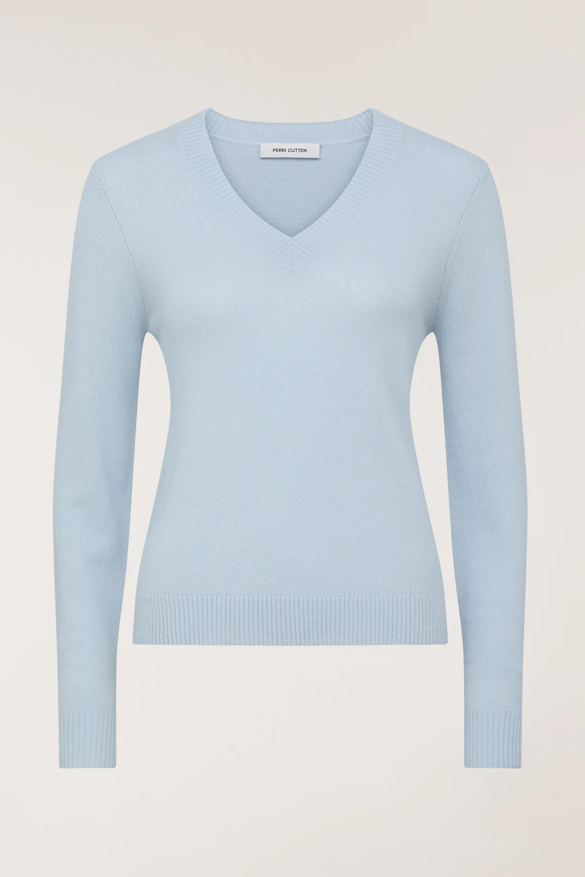 Cashwool V Neck Jumper - Blue - Image 3