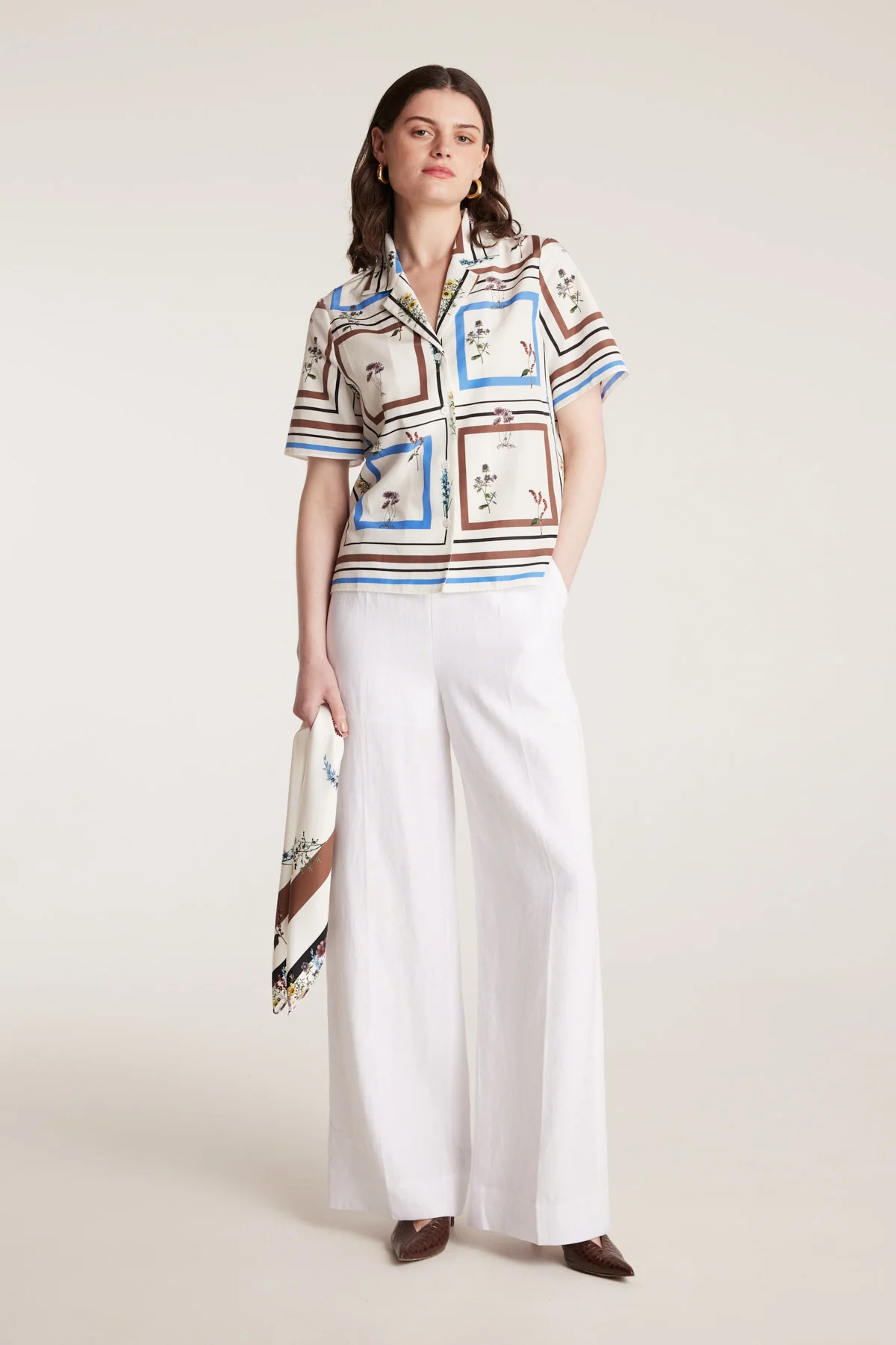 Botanical Shirt - White/Blue