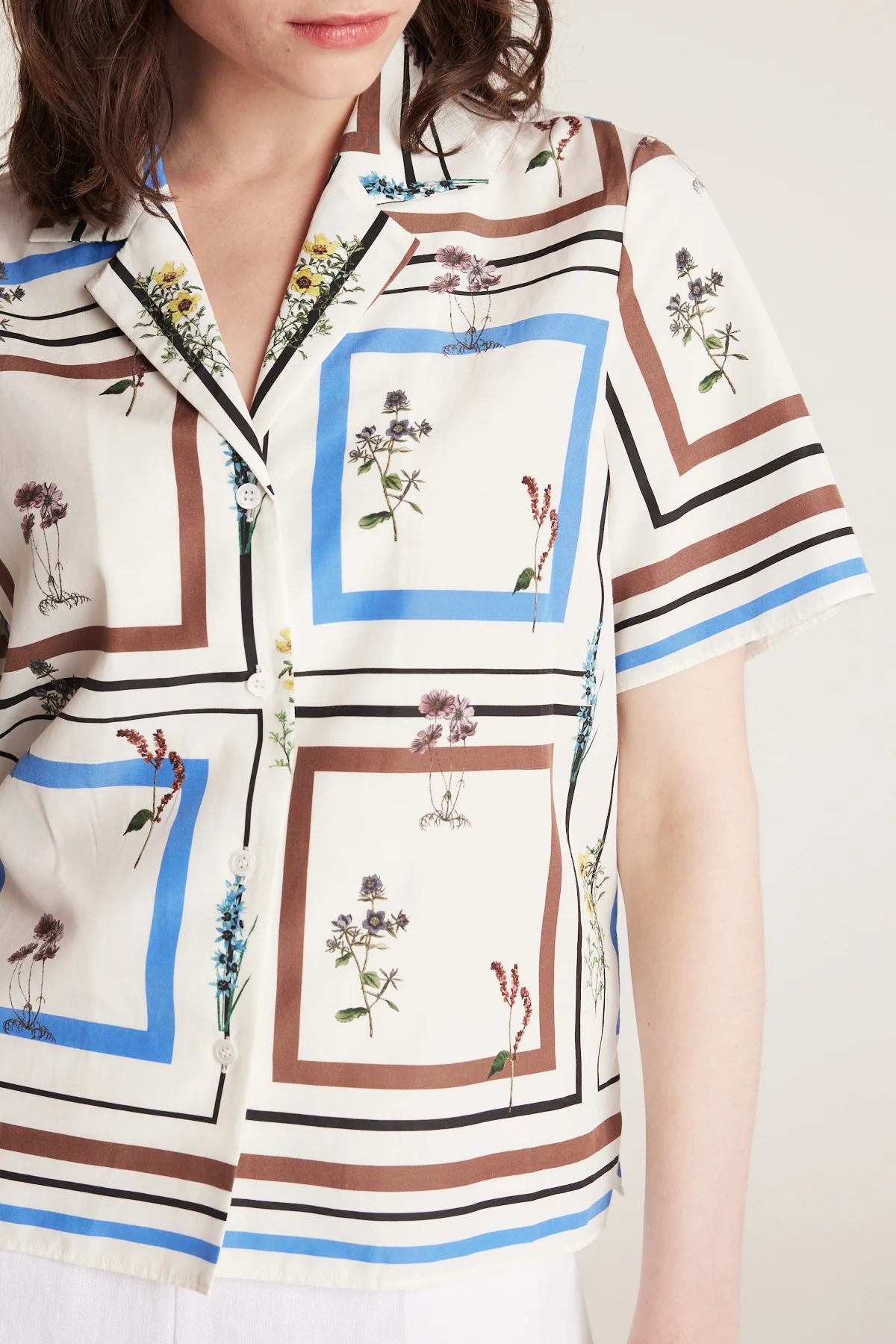 Botanical Shirt - White/Blue - Image 2
