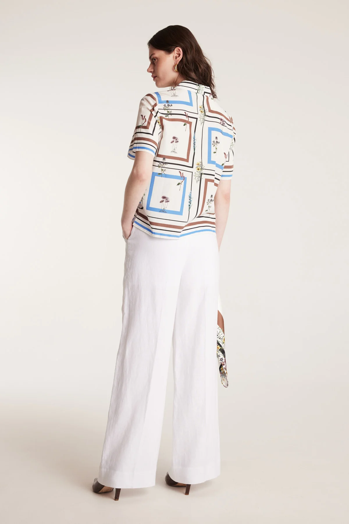 Botanical Shirt - White/Blue - Image 4