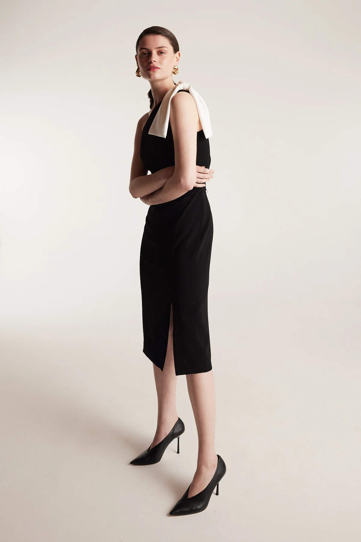 Bow Dress - Black/White - Image 7