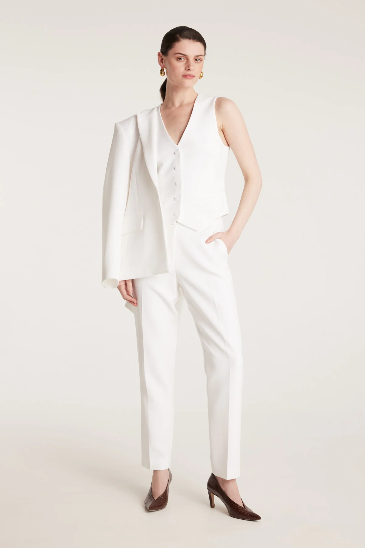 Brompton Pant - Chalk White - Image 6