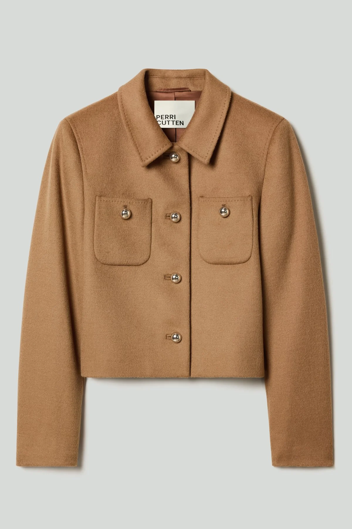 Carina Wool Crop Jacket - Camel - Image 6