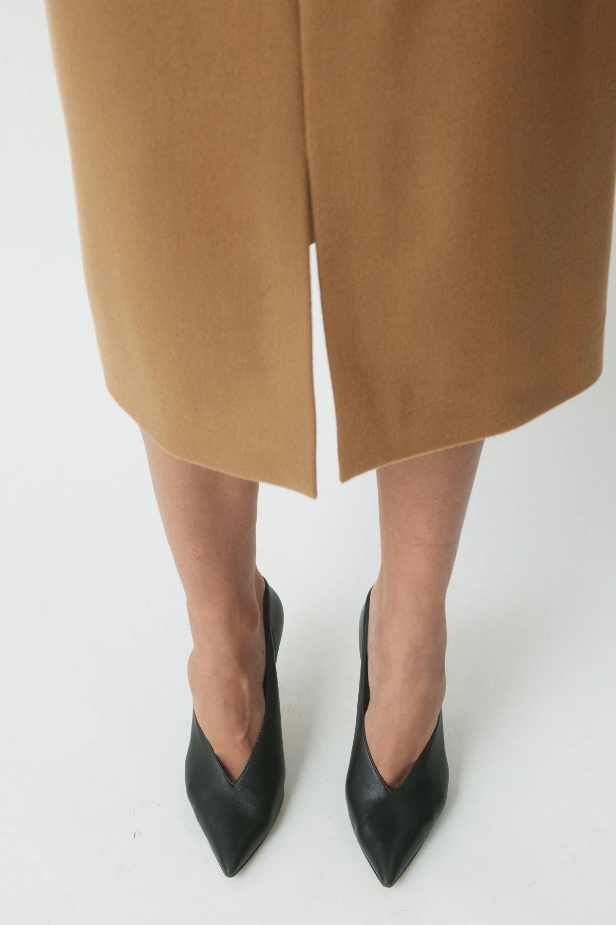 Carina Wool Skirt - Camel - Image 5