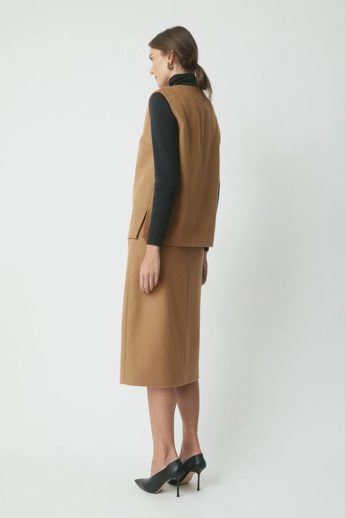Carina Wool Vest - Camel - Image 4