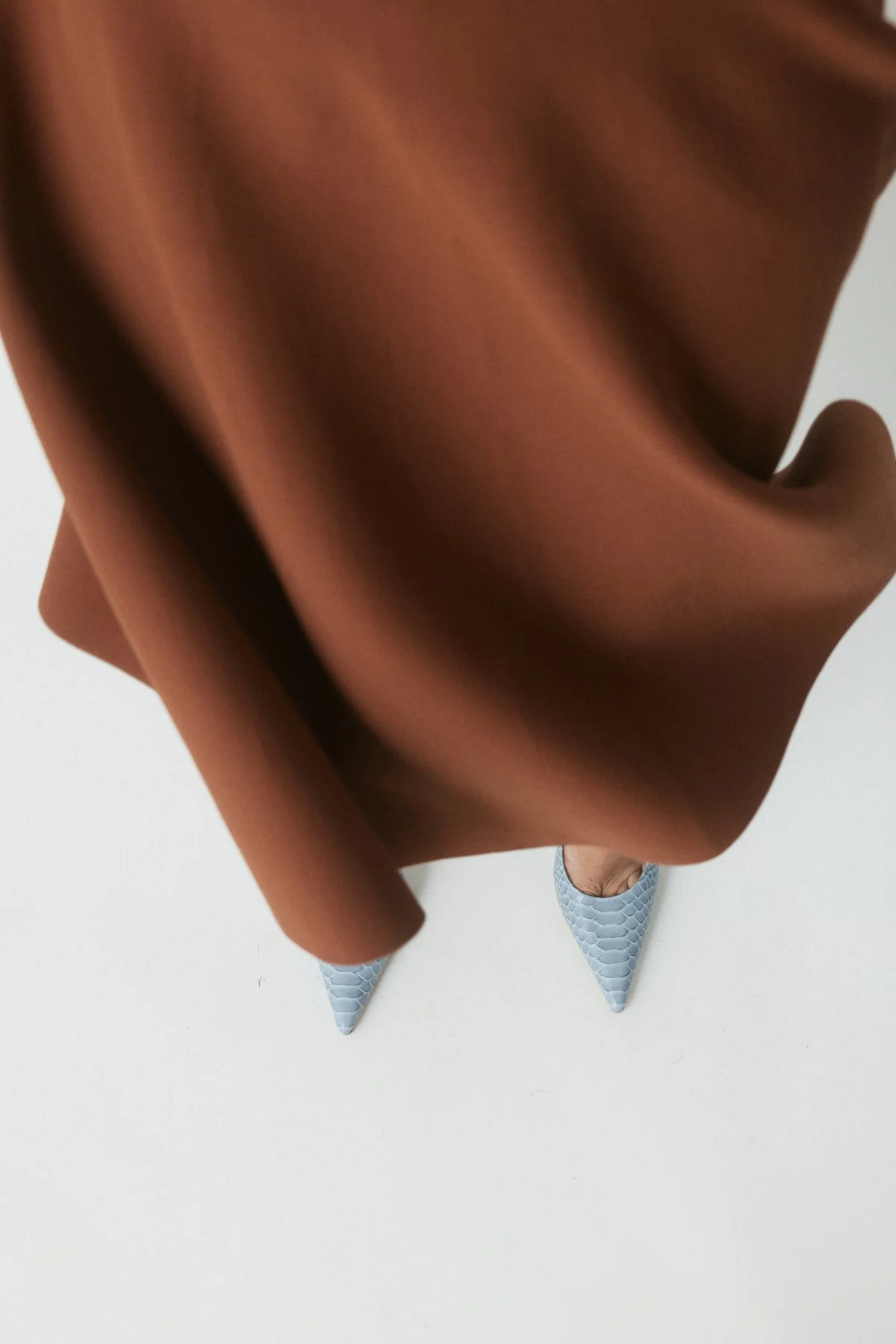 Casey Milano Crepe Knit Skirt - Cognac - Image 5