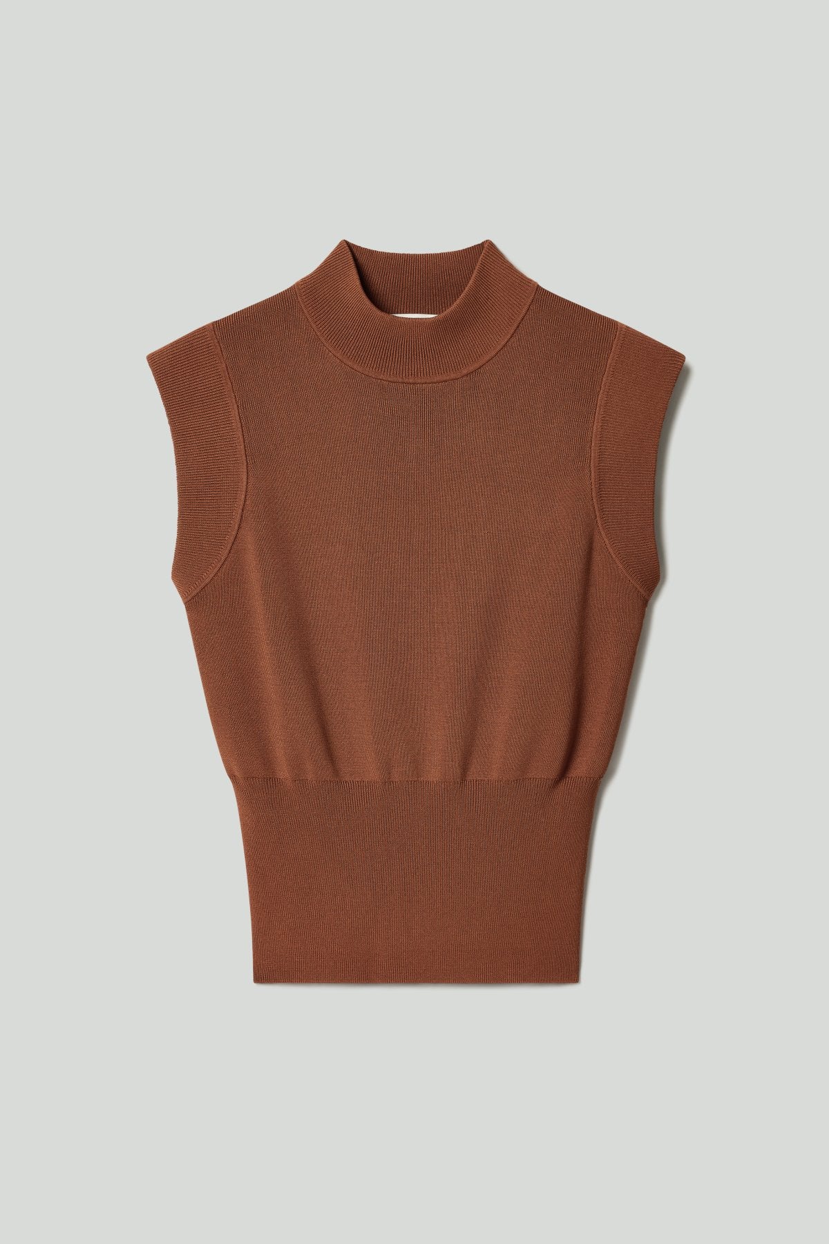 Casey Milano Crepe Knit Top - Cognac - Image 6