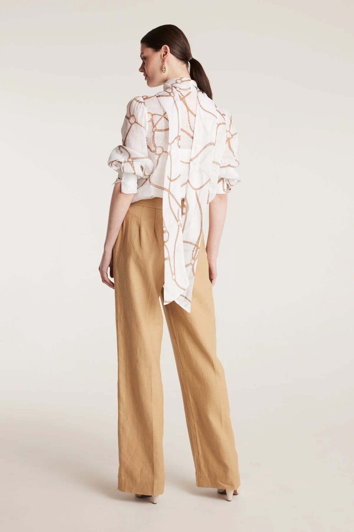 Chain Print Shirt - Chalk White - Image 4