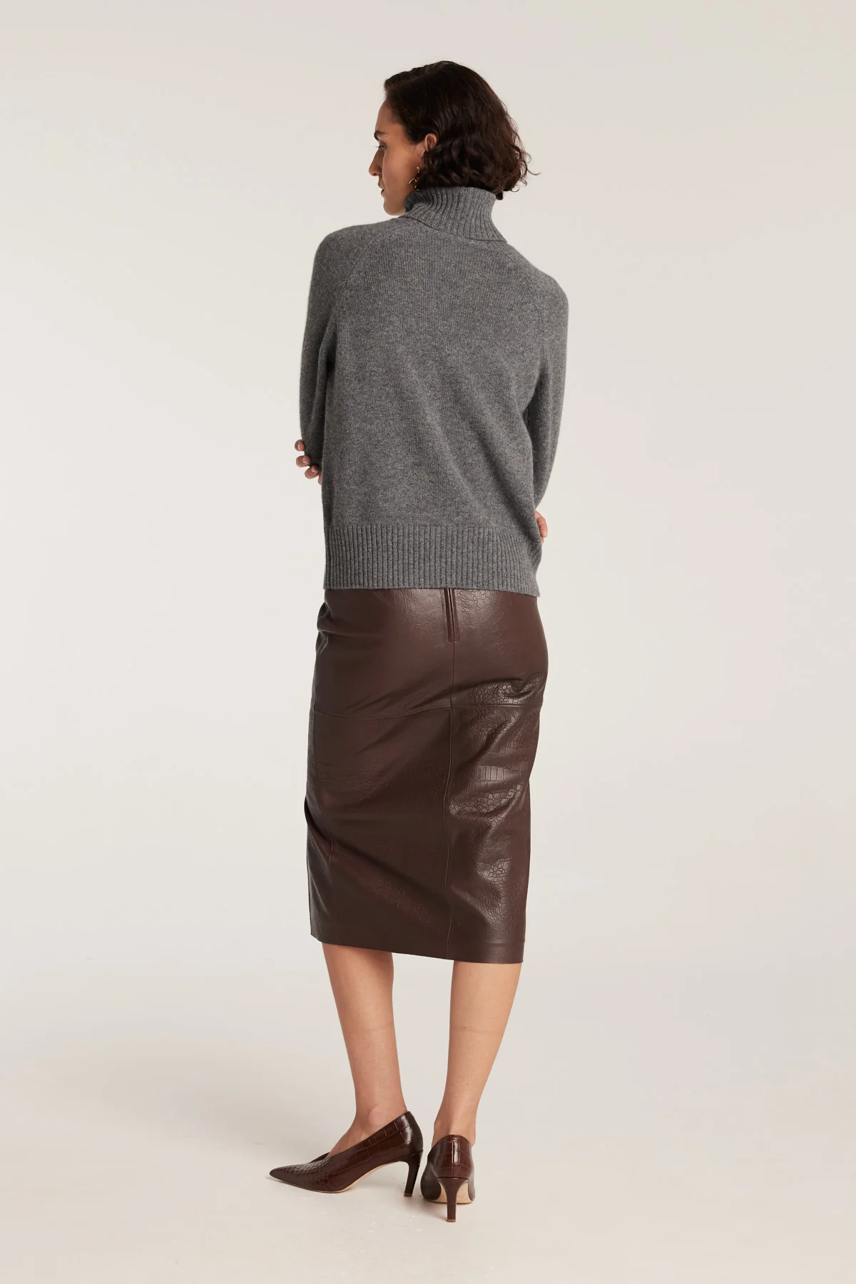 Cashmere Jumper - Charcoal - Image 5