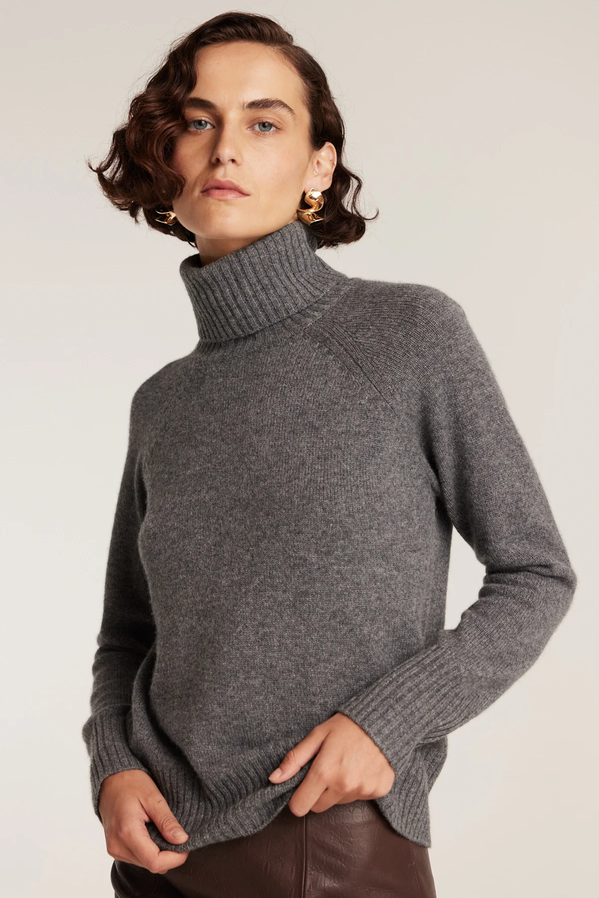 Cashmere Jumper - Charcoal - Image 6